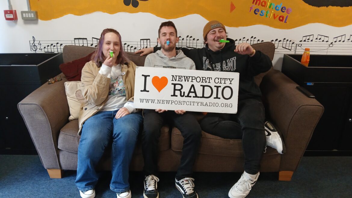 Amber, Dom and Bailey sat in NCR with Kazoos.