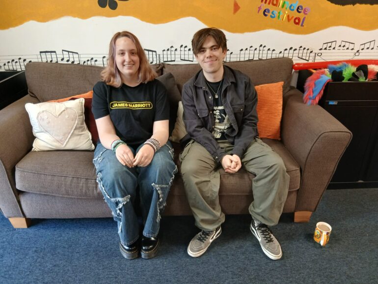 Amber and Matt Kiano sat in NCR.