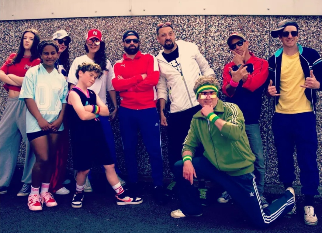 Band and cast members for Hot Knife Club's new music video