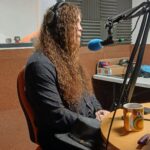 Kori sat in the studio.