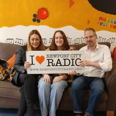 Emily, Amber and Jared in Newport City Radio