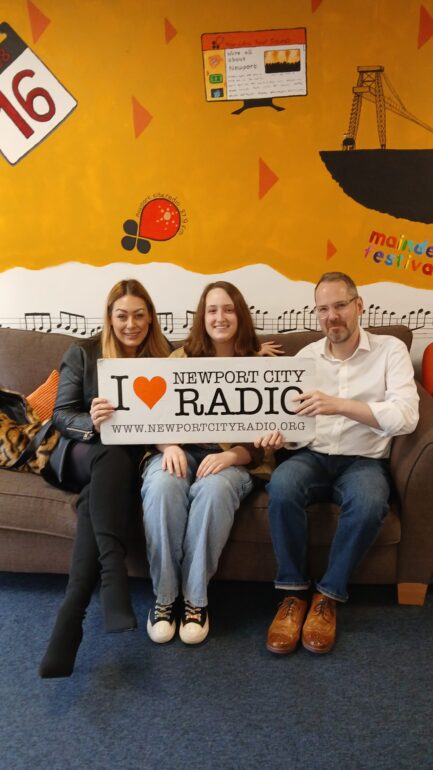 Emily, Amber and Jared in Newport City Radio