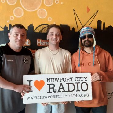 Stephen, Josh and Dani in Newport City Radio