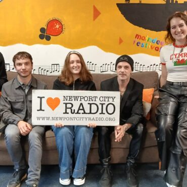 Dani, Seabass, Amber, UZU and Keys sat in Newport City Radio