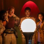 A screenshot from Doctor Who episode The Robot Revolution featuring Ncuti Gatwa