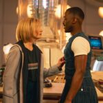 The Thirteenth Doctor and Fifteenth Doctor stood in the TARDIS