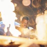 The Doctor using regeneration energy on the TARDIS.