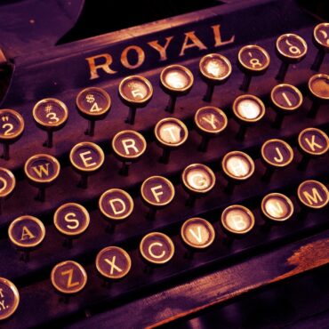 Photo of a typewriter
