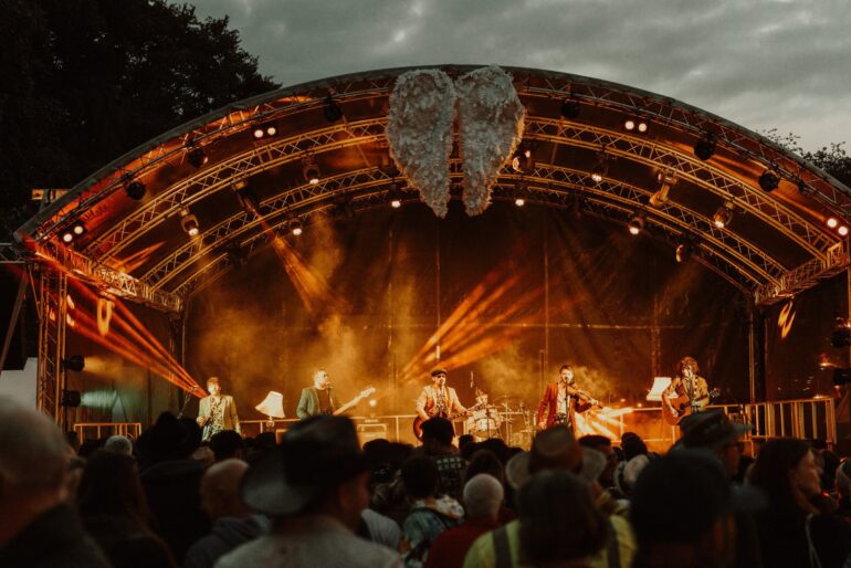 Photo of the stage at Devauden Festival