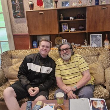 Luke with TV star Ricky Tomlinson