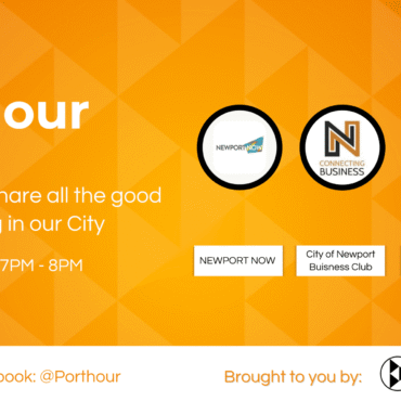 Port Hour banner featuring key partners