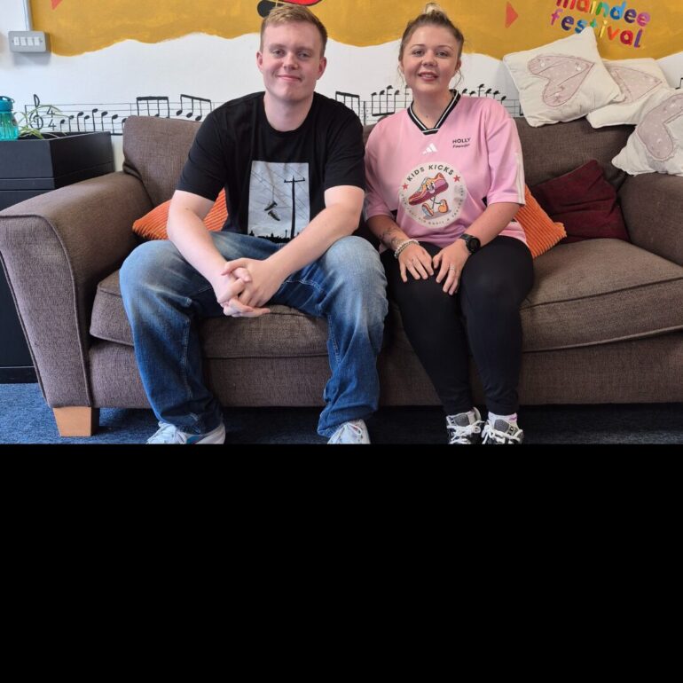 Luke with Kids Kicks Cymru