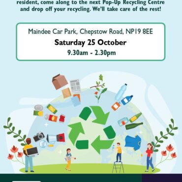 Pop up Recycling centre flyer