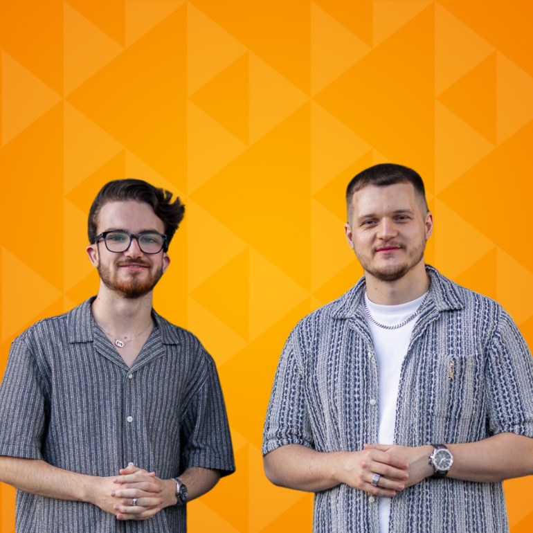 Team photo of DJ Fitz and Clarky